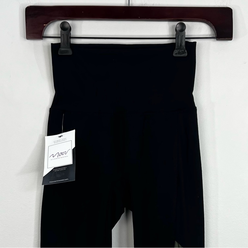 NWT Moov Activewear Montreal black Y2K style peddle pusher capri leggings XS - Picture 5 of 17